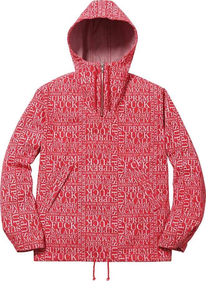 Fuck 'Em All Denim Hooded Pullover view 4